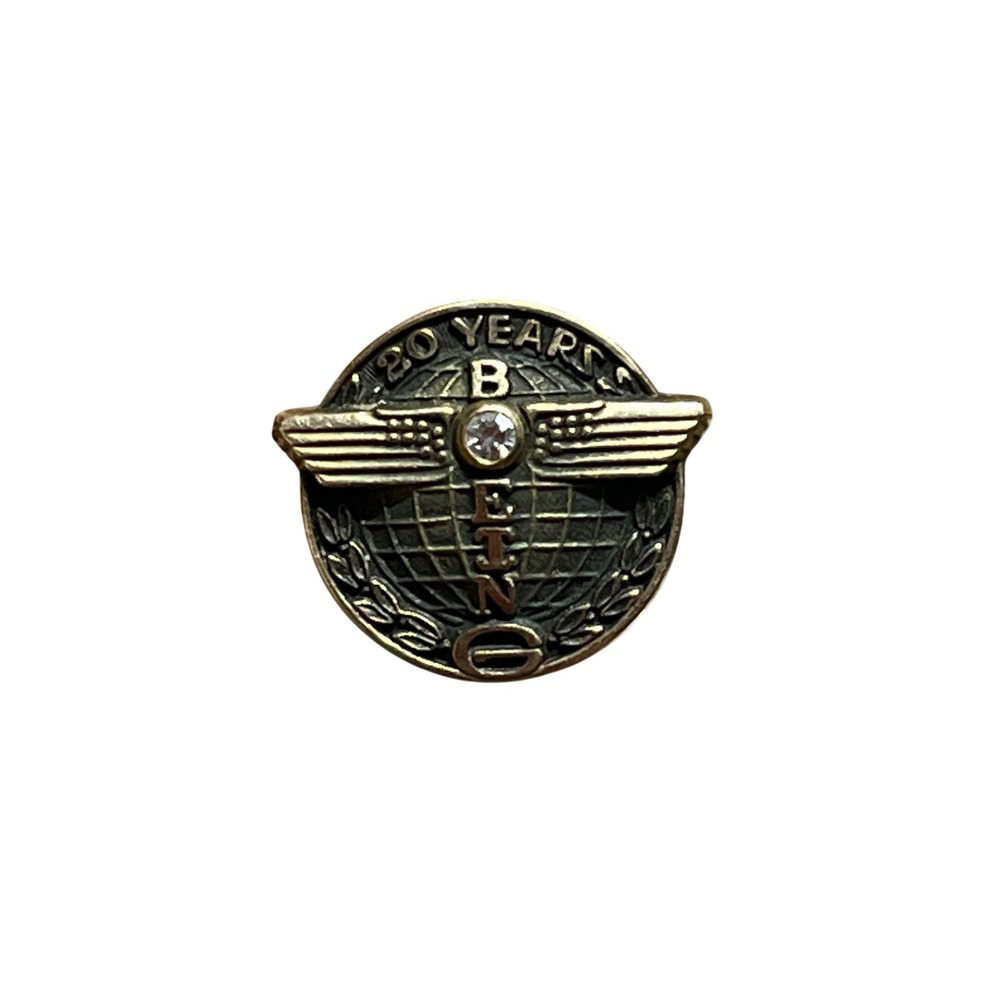 Boeing 20 Years Service Award Lapel Pin 10K Gold LGB Aviation 1.85 Grams